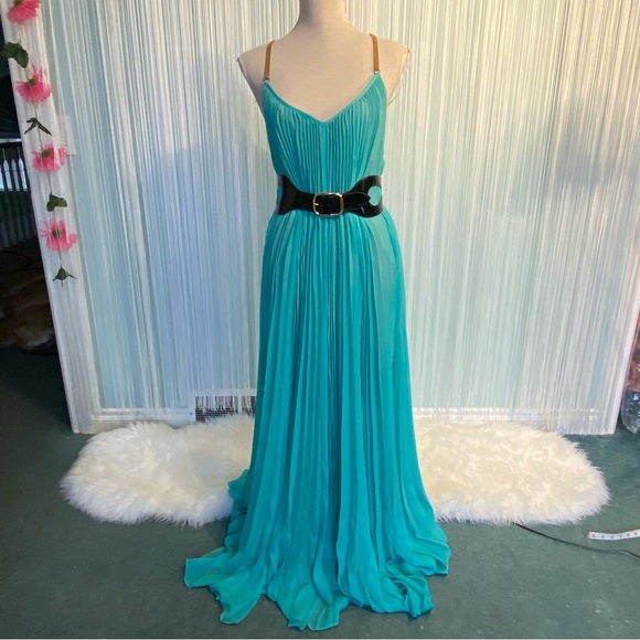 BCBGMAXAZRIA Pleated Maxi Dress NWT Size L - Picture 13 of 17